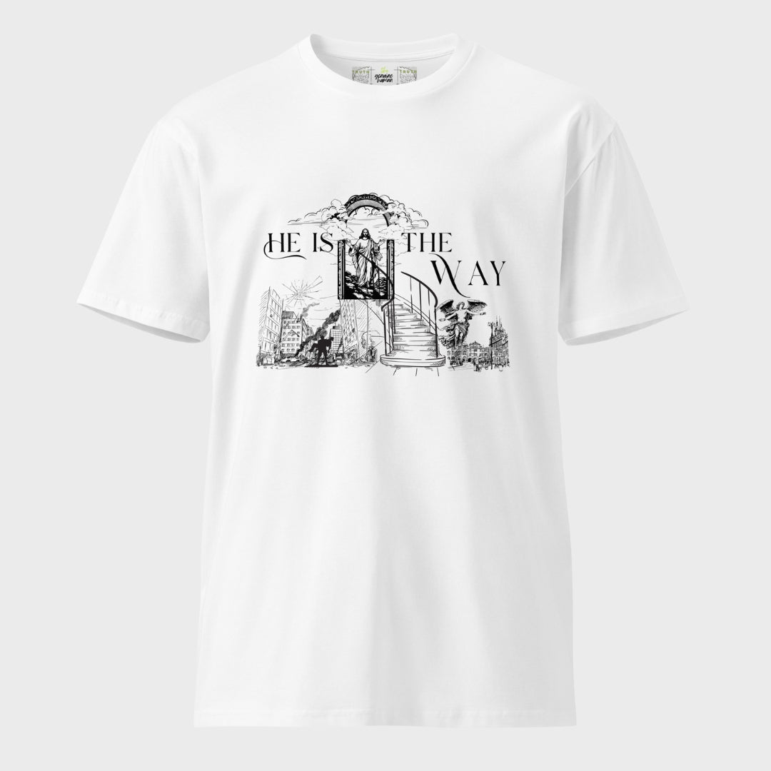 He Is The Way | Premium cotton Christian t-shirt