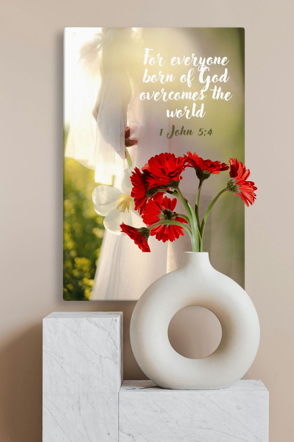 Overcomes the world | Faith Canvas