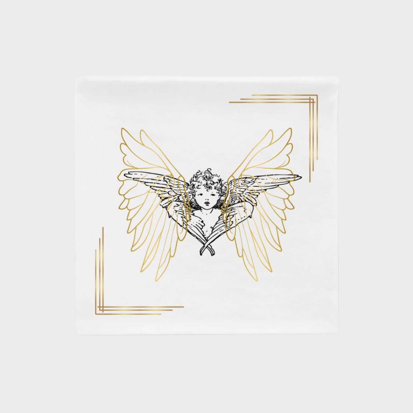 Golden Angel Wings - Pillow Case