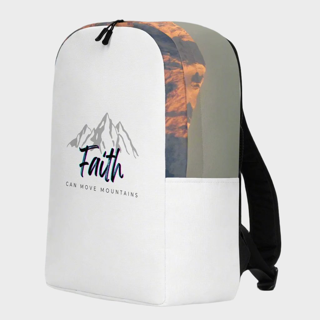 Multi-Use Backpack with Inspirational Quote - "Faith can move mountains"