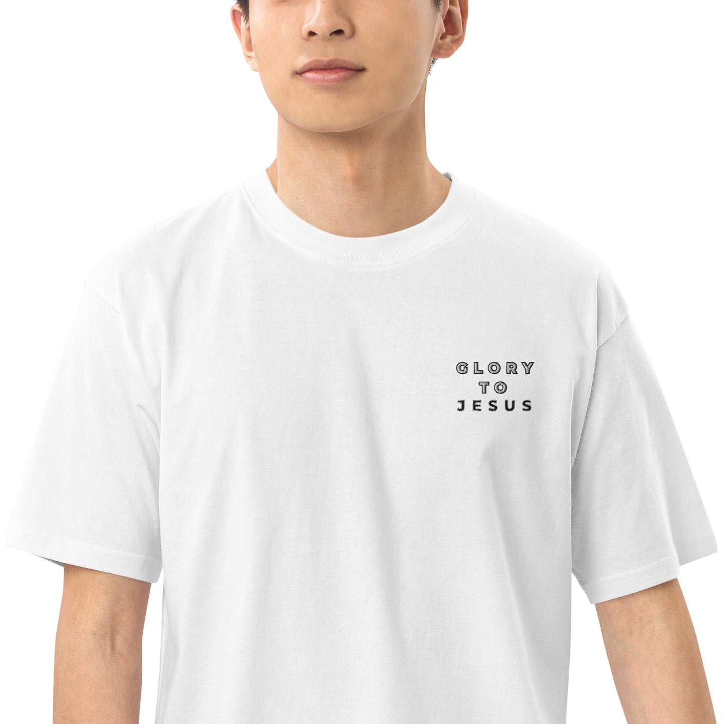 Glory to Jesus | Men’s premium heavyweight cotton tee