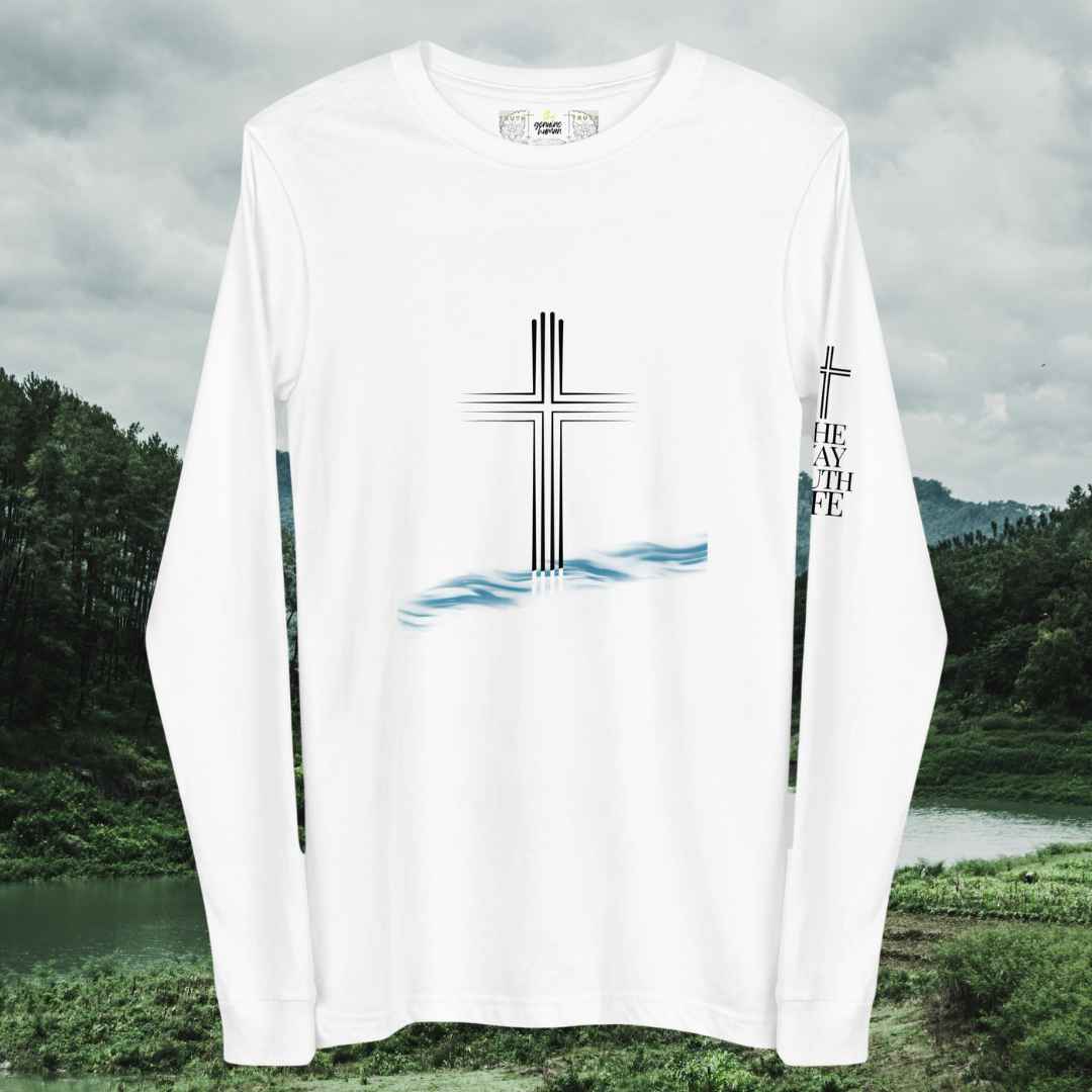 The Way, Truth, Life | Christian cross lightweight shirt