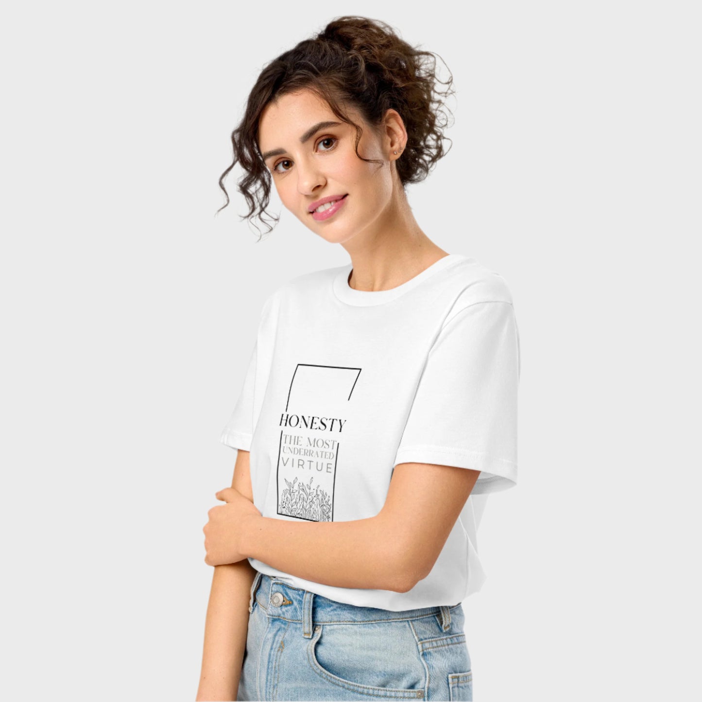 Honesty | Unisex organic mid-light virtue t-shirt