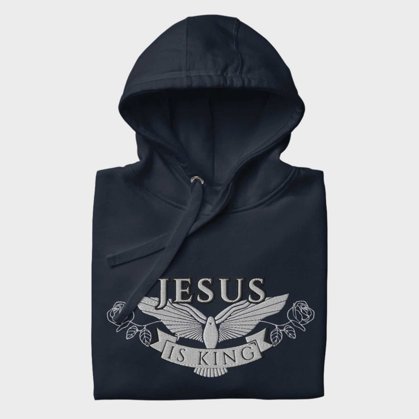 Jesus Is King | Embroidered unisex hoodie