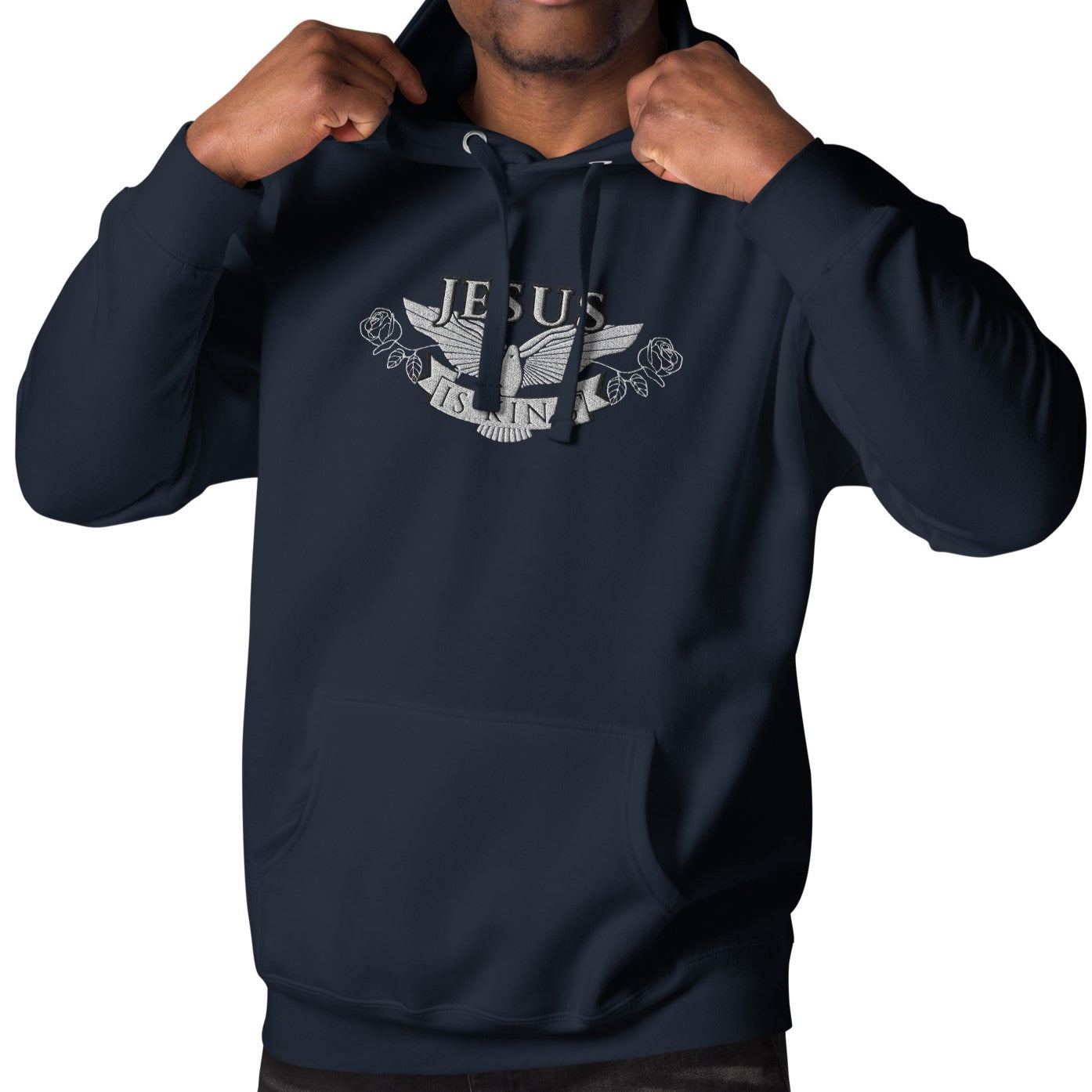Jesus Is King | Embroidered unisex hoodie