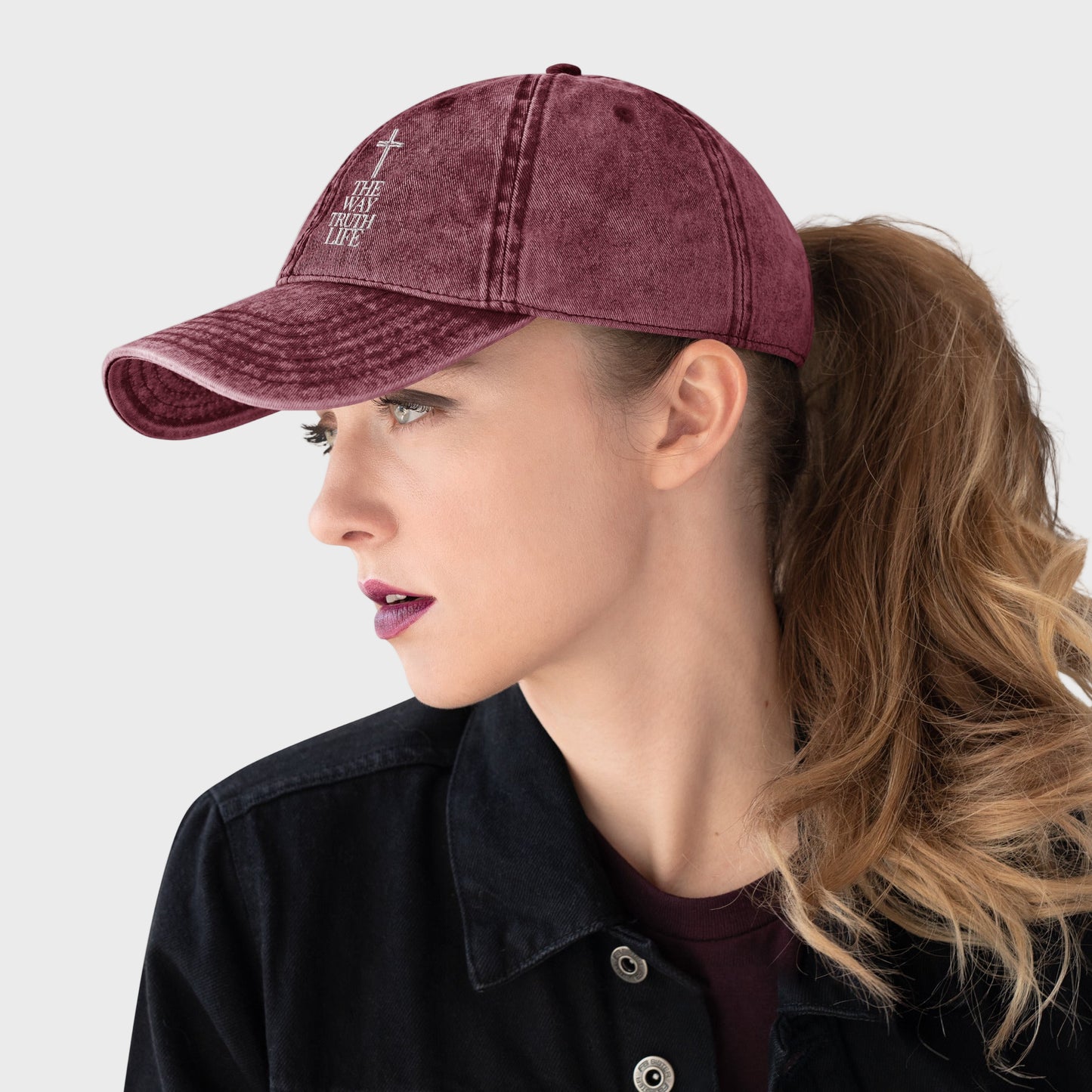 The Way, Truth, Life | Embroidered Vintage Cotton Cap