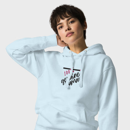 100% genuinehuman | Unisex embroidered minimalist hoodie