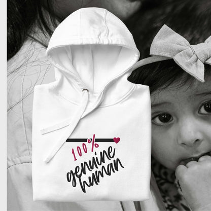 100% genuinehuman | Unisex embroidered minimalist hoodie
