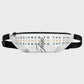 Fanny pack with 'Allegiance to the King' text on a white background