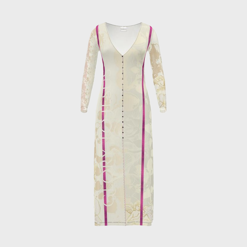 Jardín Angelical | Vestido de fe de manga larga para damas