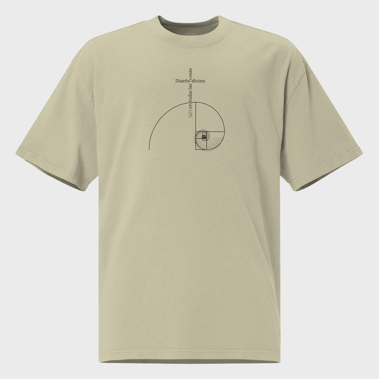 Divina proporción | Camiseta cristiana oversize efecto lavado