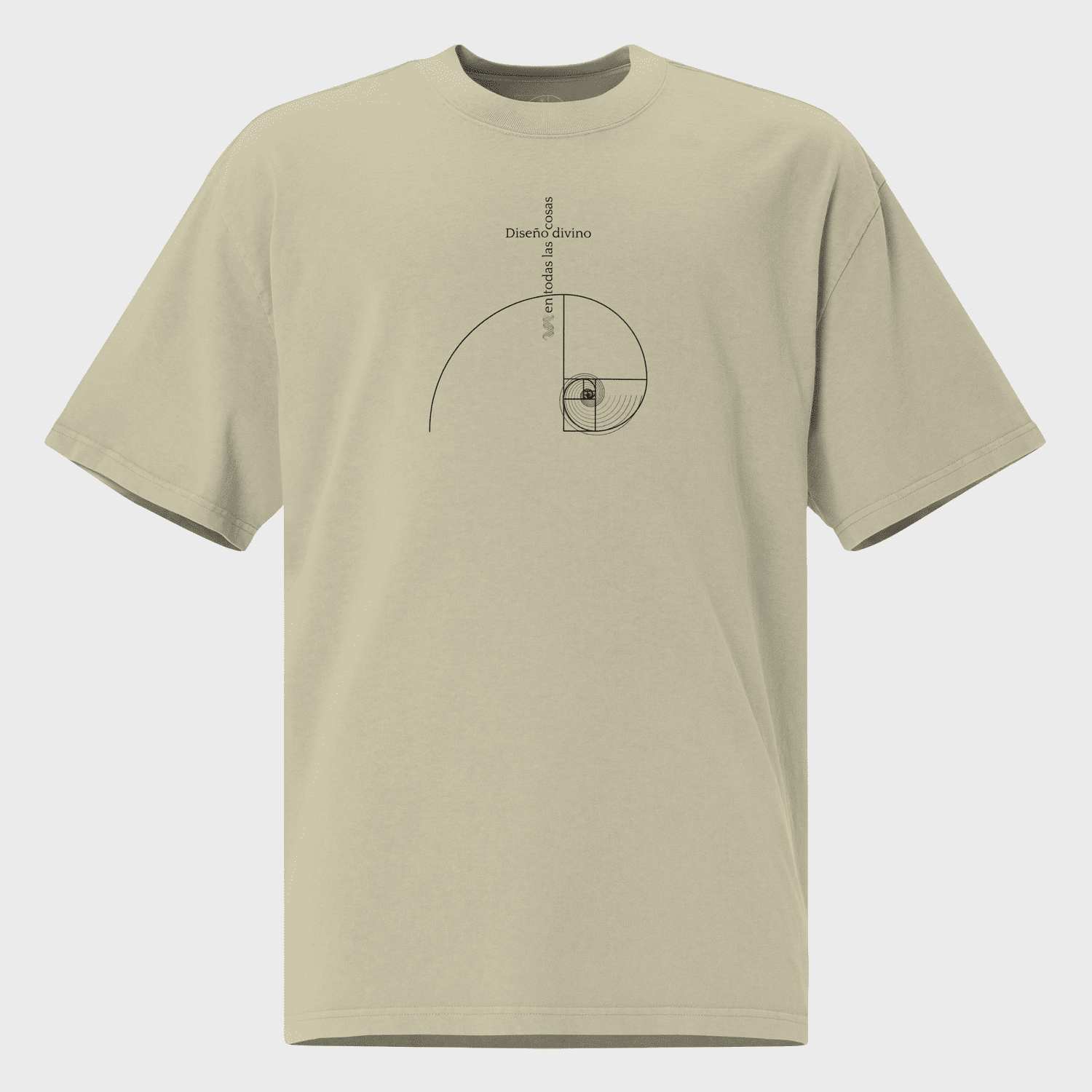 Divina proporción | Camiseta cristiana oversize efecto lavado