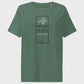 Green t-shirt with 'Everything's Just Peachy' text on a white background