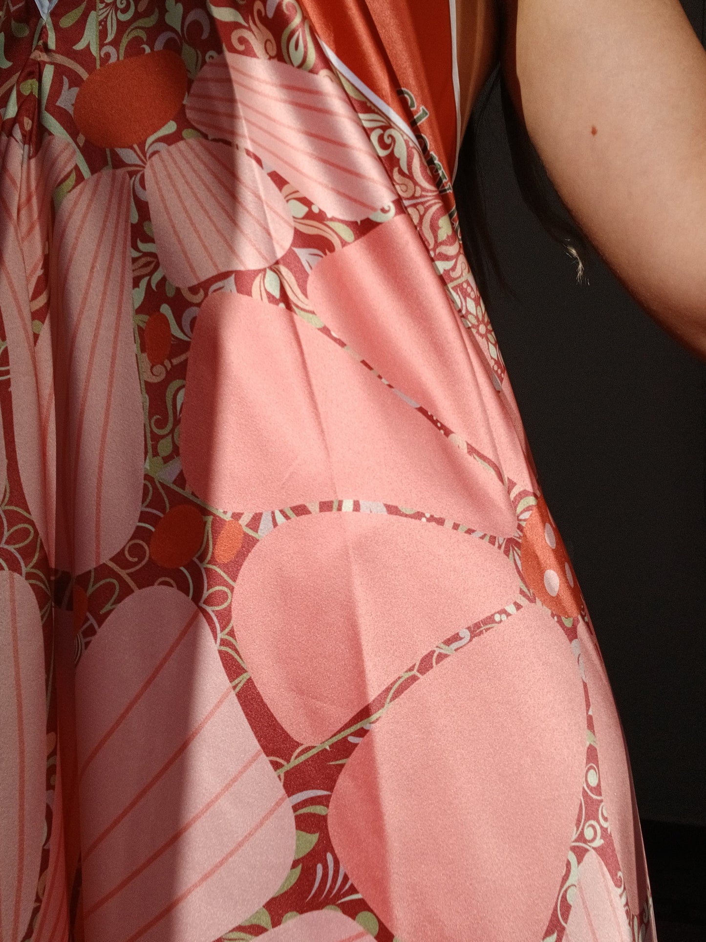 Glory to Jesus | Premium halterneck backless silk dress with letters