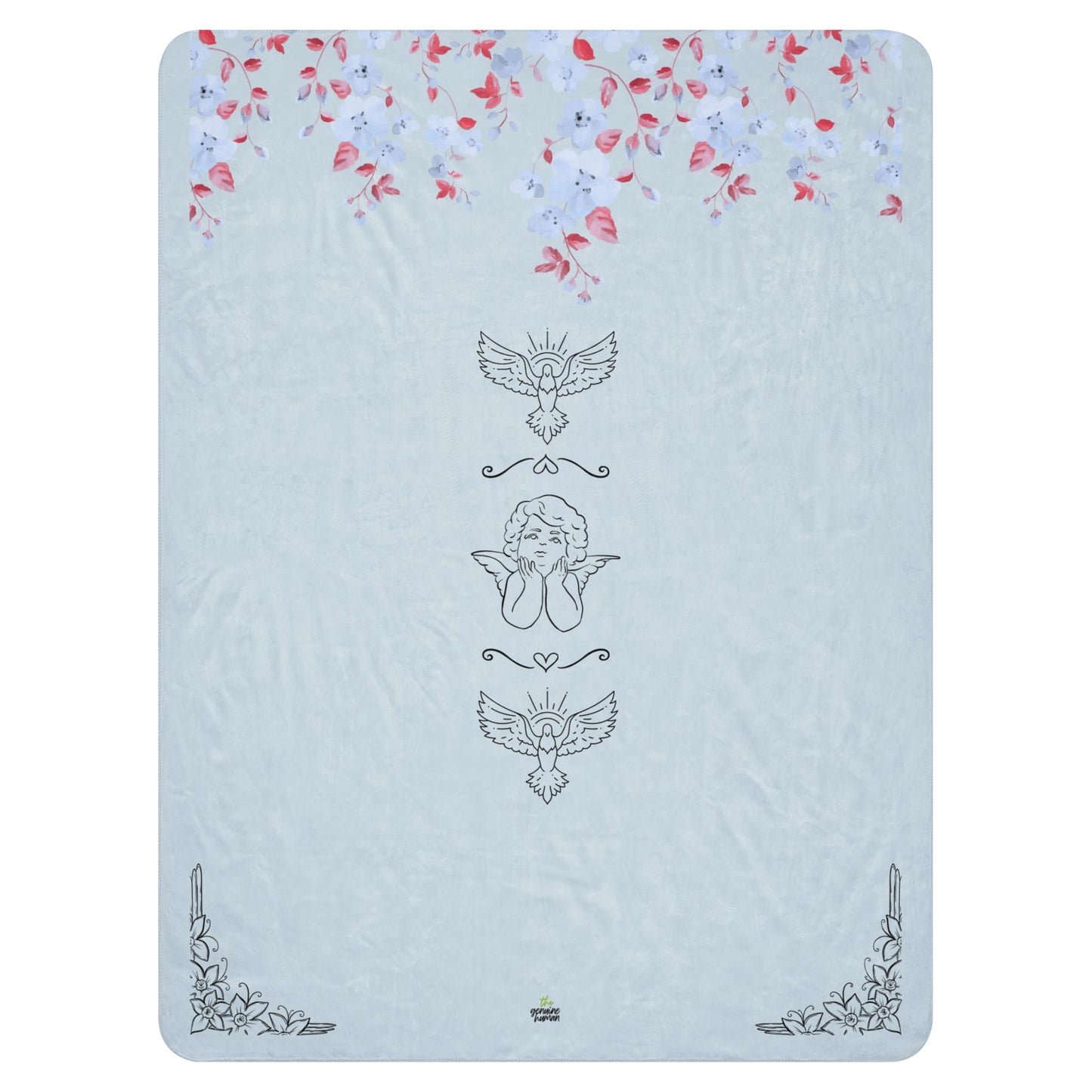 Heavenly | Faith inspired sherpa blanket (sky blue)