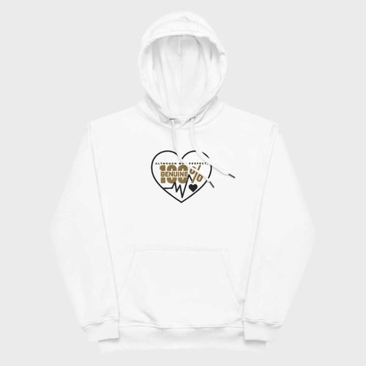 Embroidered Unisex Eco Hoodie "Heart Beat"