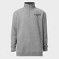 Grey pullover with 'FAITH' text on a white background
