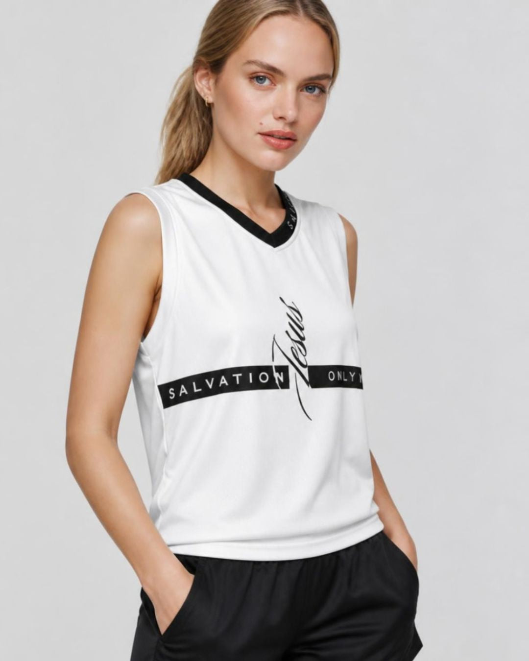 Salvation Only In Jesus | Eco-friendly unisex sports tank