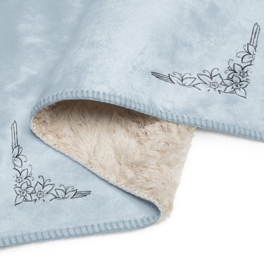 Celestial | Manta de sherpa inspirada en la fe (azul cielo)