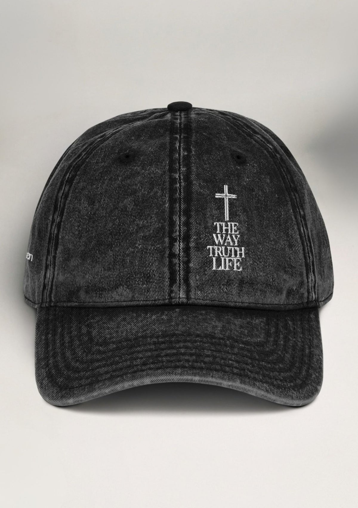 The Way, Truth, Life | Embroidered vintage cotton cap