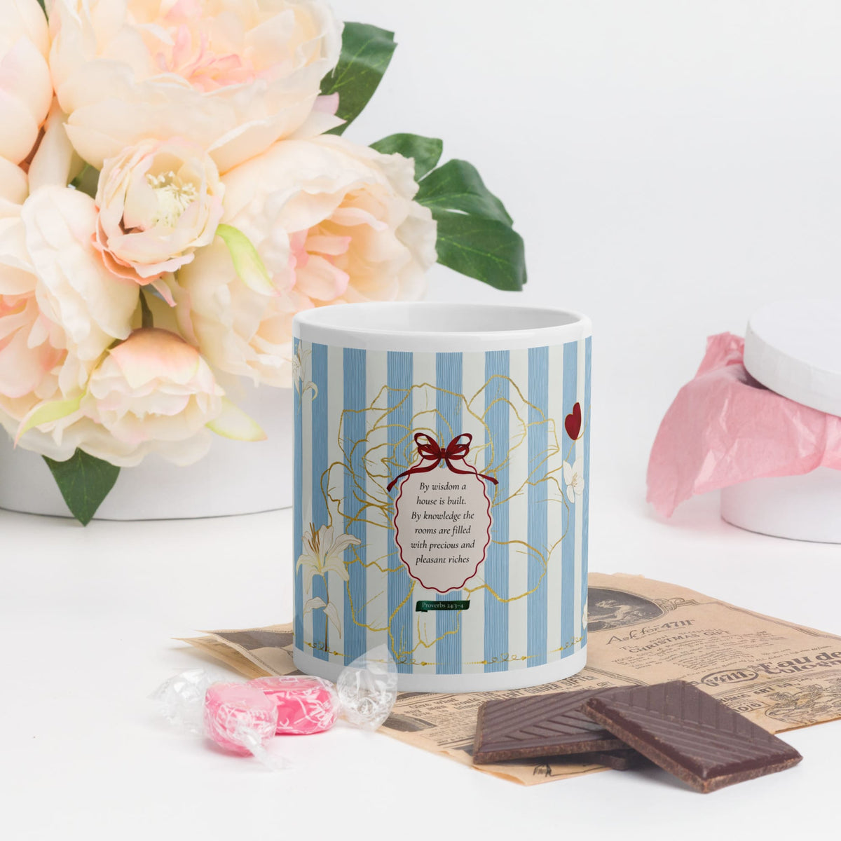 Christian Vintage Coffee Cup | Proverbs Wisdom Mug