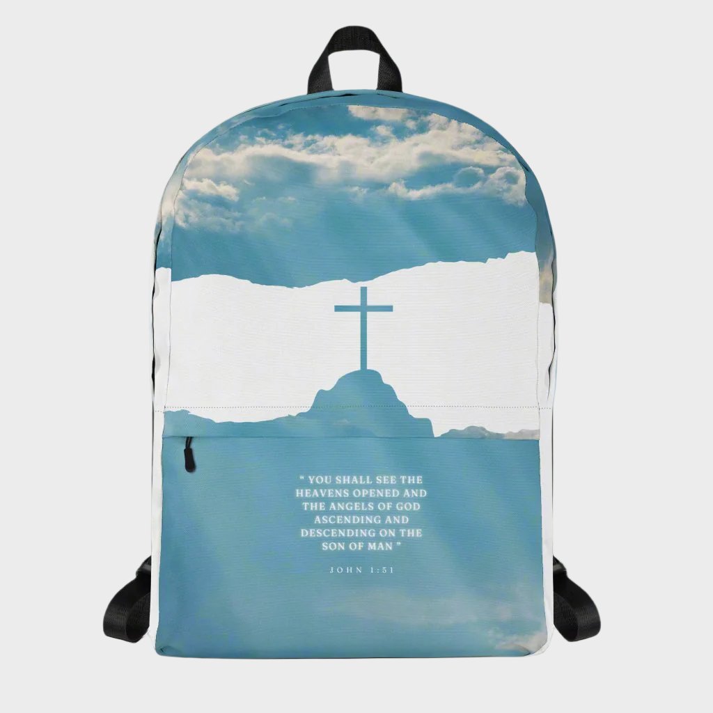 "Heavens Opened" Backpack with Inspirational Quote