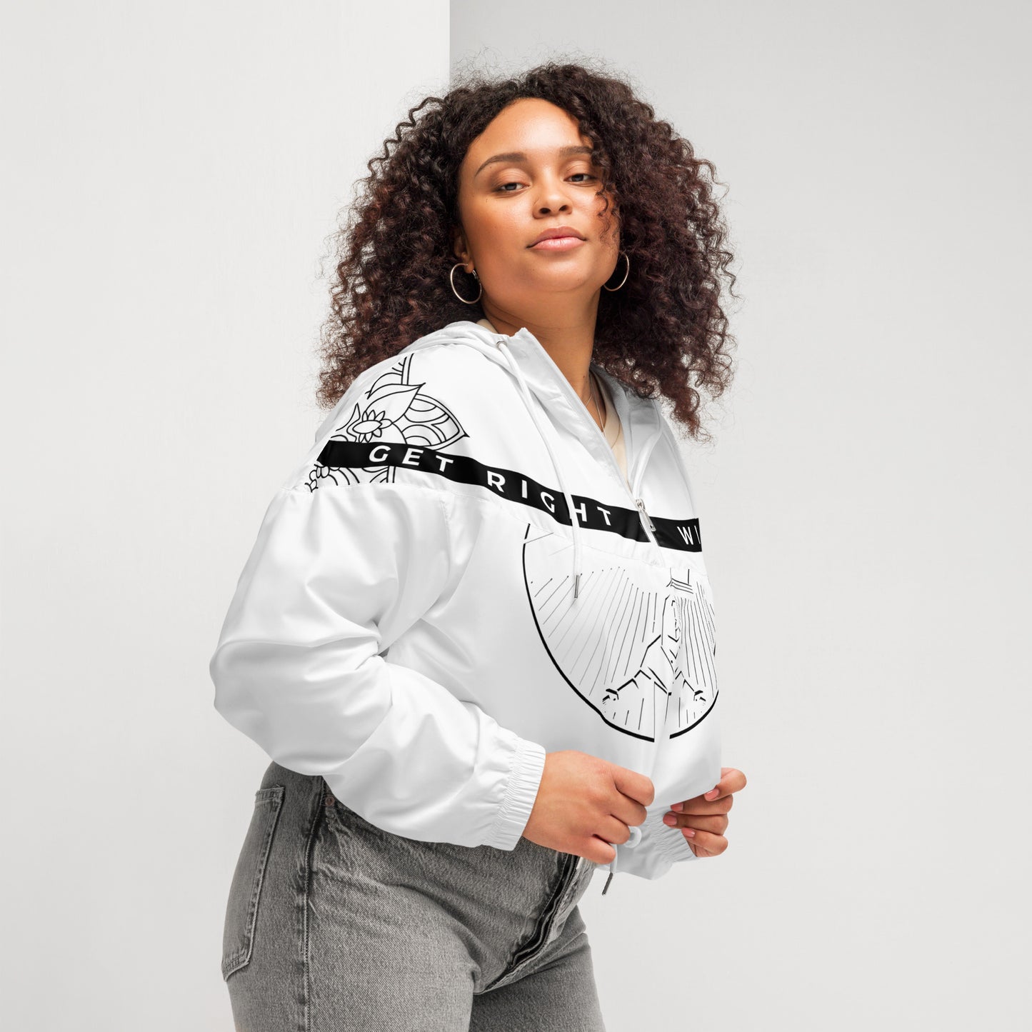 Get Right With God | Women’s cropped lightweight windbreaker