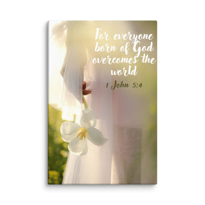 Overcomes the world | Faith Canvas