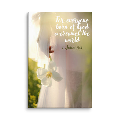 Overcomes the world | Faith Canvas