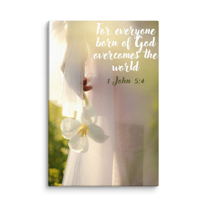 Overcomes the world | Faith Canvas
