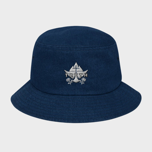 Embroidered denim bucket hat "Symbol of Truth"