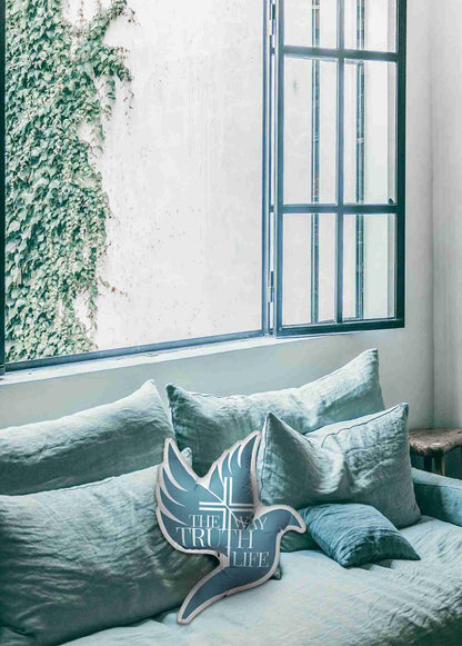 Faith Dove Shaped Pillow