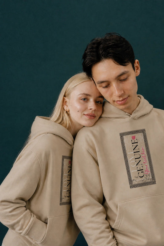 Love Genuine | Personalized unisex organic mid-weight hoodie