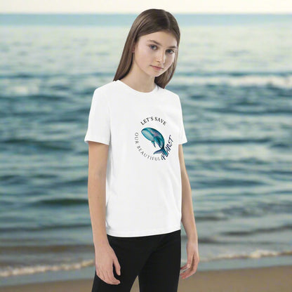 Save the Planet | Organic cotton kids t-shirt - Whale Design
