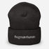 Black beanie with &