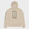 Beige hoodie with &