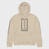 Beige hoodie with &
