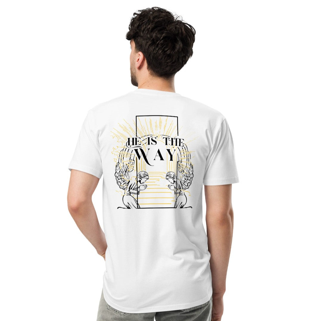 Unisex premium t-shirt "He is the Way"